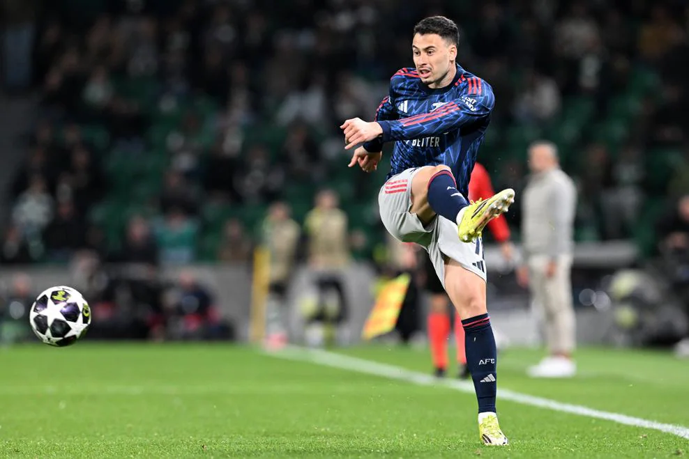 Martinelli saat memberikan umpan ke Havertz hingga berbuah gol kemenangan untuk Arsenal