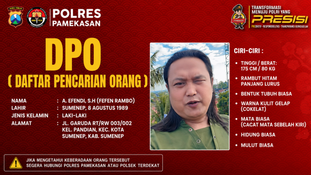 Polres Pamekasan Buka Kanal WhatsApp Kapolres untuk Pelaporan Keberadaan DPO AEF