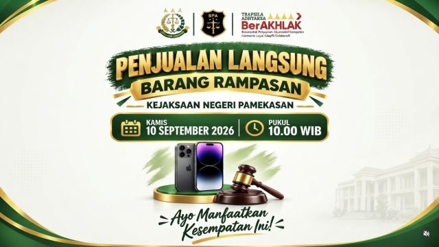 Besok! Kejari Pamekasan Jual 37 Barang Rampasan, Harga Mulai Rp21 Ribu