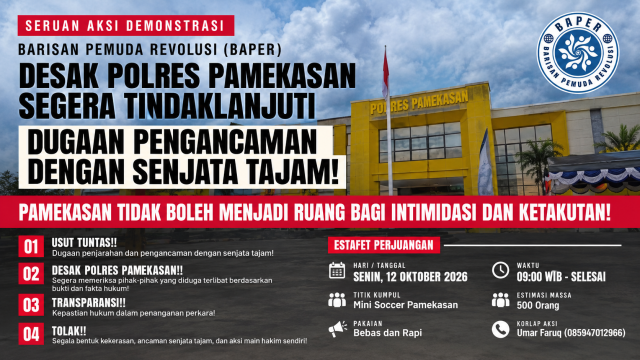 Aksi BAPER Desak Polres Pamekasan Usut Dugaan Pengancaman Gagal Digelar
